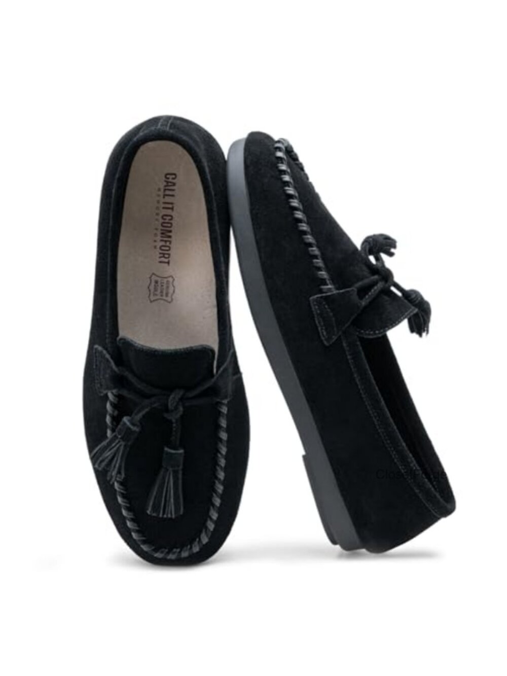 100% Genuine Suede Leather Loafers for Women Comfortable Business Casual Slip